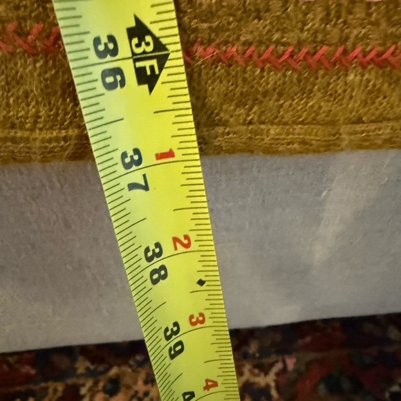 Johnny Was Biya S Heavily Embroidered Mustard Long Floral Knit Hoodie Cotton Mix - Picture 13 of 13